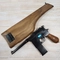 Пистолет страйкбольный WE Mauser 712 Black (Green Gas) + кобура кал.6мм WE-712-BK-SP