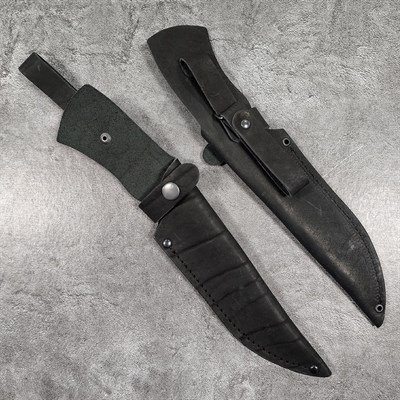 ЧН-018 (чёрный) Чехол для ножа 17см кожа - фото 1038179