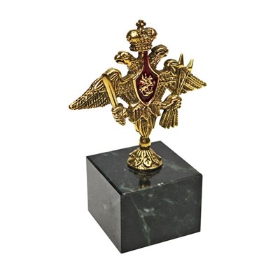 Статуэтка орел РВСН РФ (литье бронза, камень змеевик) - фото 1090018