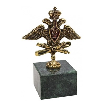 Статуэтка орел ВВС РФ (литье бронза, камень змеевик) - фото 1093070