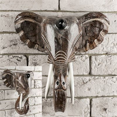 Сувенир "Мощная голова слона" - фото 1093133