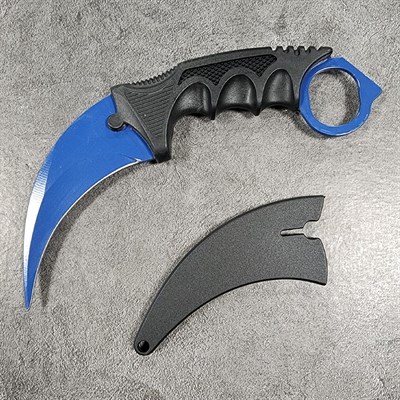 Нож KERAMBIT Коготь ст.420 (синий) - фото 1117013