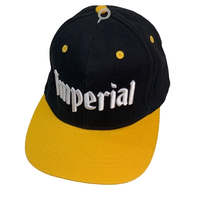 Бейсболка Imperial с жёлтым козырьком (чёрный) - фото 1206591