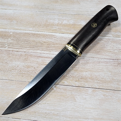 Нож нескладной Урал ст.95х18 (чёрный граб) LEMAX - фото 1208366