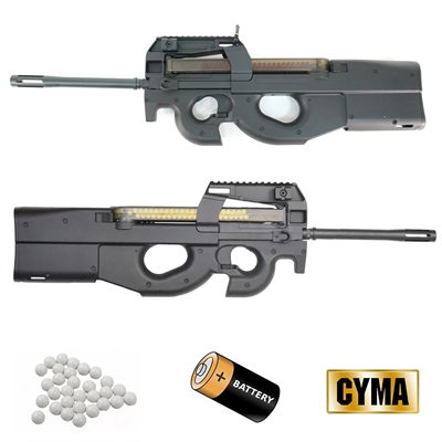 Пистолет-Автомат страйкбольный CYMA FN P90 (Петух) (с удлинённым стволом) кал.6мм - фото 1230934
