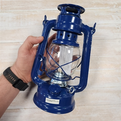 Керосиновая лампа (синий) 24см - фото 1260912