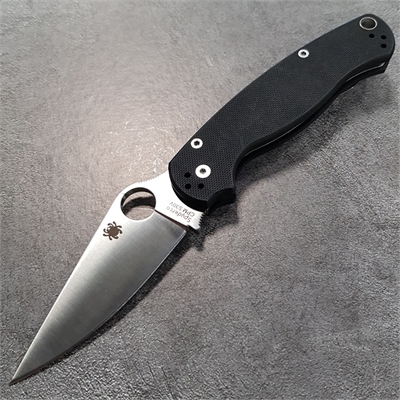 Нож складной Spyderco Paramlitary ст.9Cr18Mov Чёрный / белый лезвие 588149 - фото 1325264