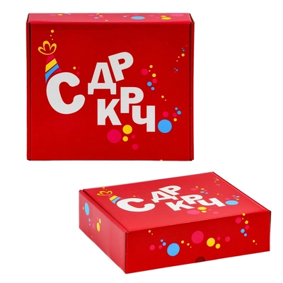 Коробка подарочная С ДР КРЧ (27х31х9см) 10531122