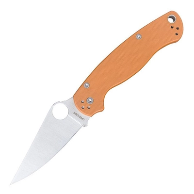 Нож складной Spyderco Paramlitary ст.9Cr18Mov Оранж / белое лезвие 588151