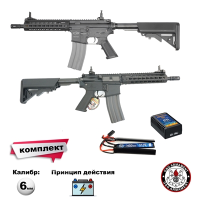 Автомат страйкбольный G&G CM15 KR-CQB 8.5” кал.6мм (KIT) EGC-15P-CQB-BNB-NCM - фото 1340926