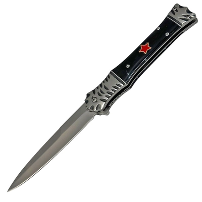 Нож складной Стилет с красной звездой ст.440C 148227
