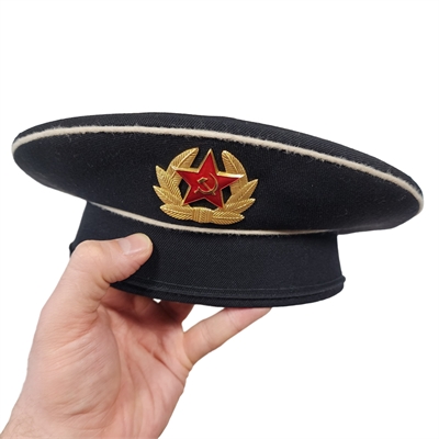 Бескозырка ВМФ простая черная СССР (без ленты) 3100001 - фото 1349170