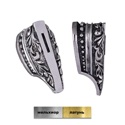 Упор (гарда) для сборки ножа большой Косой с шариками №455 455Л - фото 1349377