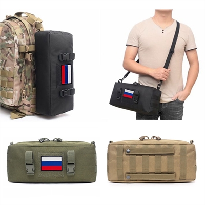 Сумка тактическая (сухарка) универсальная 36х15см. Molle + Шеврон (олива) 195085 - фото 1349487