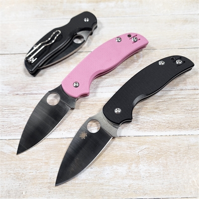 Нож складной C123 ст.9Cr14MoV (Spyderco) (Розовый) 35054 - фото 1349923