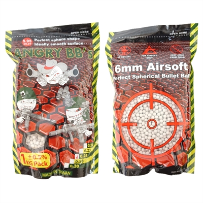 Шары для страйкбола Angry BB's 0,25 г, 4000 штук (1 кг, белые) AG-025 - фото 1351437