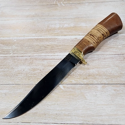 Нож Лис ст.95х18 (орех/береста) (Русский Нож) РН08