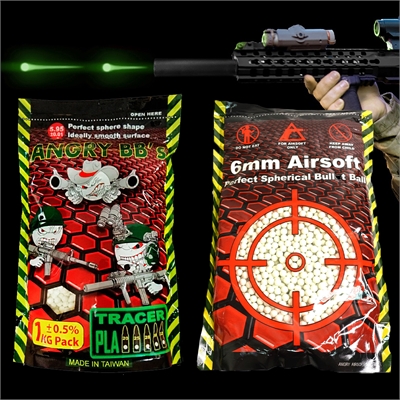 Шары для страйкбола Angry BB's 0,25г, 4000 штук (1 кг,Tracer) AG-025TRG - фото 1353811