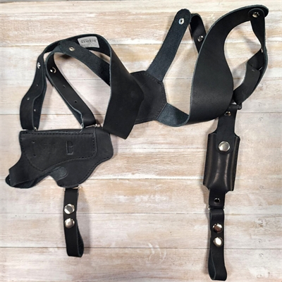 Кобура оперативная Макаров (ПМ) Х-образная с чехлом под доп. магазин 00002978 - фото 1355056