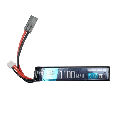 Аккумулятор BlueMAX Li-Po 7.4V 1100mah 20C Stick AUG, G36, М-серия цевьё, MP-40 BM-4340 - фото 1355503