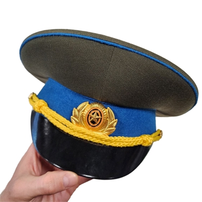 Фуражка ВДВ, ВКС повседневная (оливковая с голубым околышем) 03060008 - фото 1355849