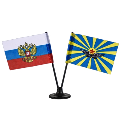 Двойной мини-флажок России и ВВС СССР 80751 - фото 1358354