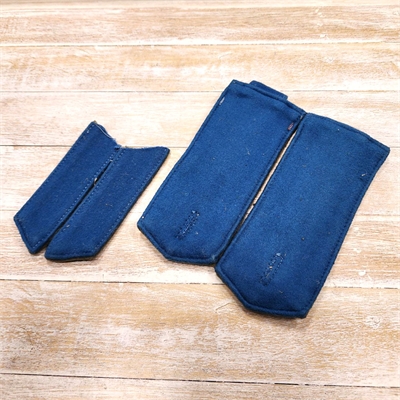 Погоны ПЕРЕВЕРТЫШИ и Петлицы (БАЙКА голубой/зеленый) ВДВ, ВВС, обр.1956 г, пара (ОРИГИНАЛ СССР) 3000730-2 - фото 1358854