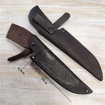 Чехол для ножа с застёжкой Воющий Волк №5 (средний) L-19см. (Зюрин) ЗЮР5 - фото 1358919