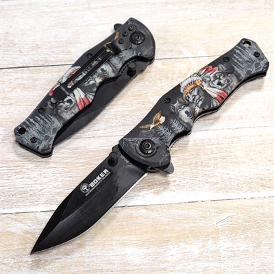 Нож складной B048 ст.440C (Boker) (Индеец) 570481-2 - фото 1359294