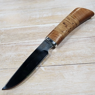 Нож Грибник ст.95х18 (орех/береста) (Русский Нож) РН04