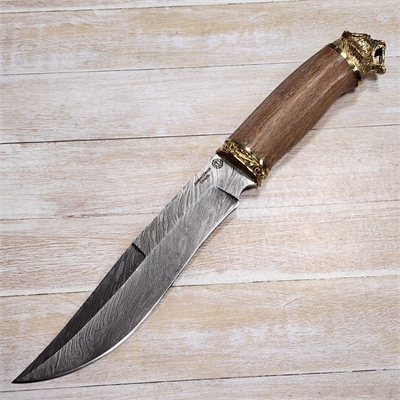 Нож Князь (литьё) ст.Дамаск (венге) (Самойлов) САМ029 - фото 1359587