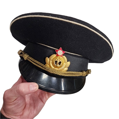 Фуражка-Кепка ВМФ с кокардой и филигранью СССР (золотая филигрань) 3008600 - фото 1360350