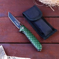 Нож складной "Дракон" зелёный ст.420