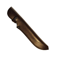 ЧН-10 (коричневый) Чехол для ножа закрытый среднй L-15,5см