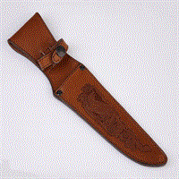 ЧН-2 ЗЛ (коричневй) Чехол для ножа средний 18см кожа