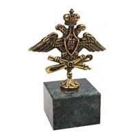 Статуэтка орел ВВС РФ (литье бронза, камень змеевик)