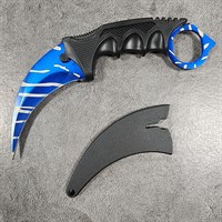 Нож KERAMBIT Коготь ст.420 (синие полосы)