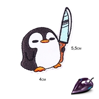 Шеврон нашивка Пингвин Саня опасный (патч) термонаклейка