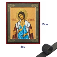 Шеврон нашивка Икона Святой Александр Невский (патч) на липучке