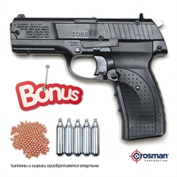 Пневматический пистолет Crosman 1088 BG (пули+очки) KIT кал.4,5мм