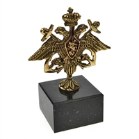 Статуэтка орел ВМФ РФ (литье бронза, камень змеевик)