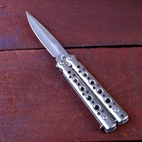 Нож бабочка Руперт ст.420 (серебро)