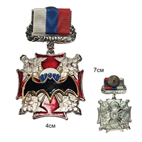 Медаль ВДВ Летучая мышь (Красный крест с 4 Орла по углам)