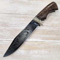Нож Лидер ст.95х18 (венге/гравировка) (Сёмин)