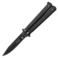 Нож Бабочка Кавалер ст.420 (чёрный) (Мастер К)