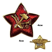 Звезда РККА (плуг и молот) (латунь) (эмаль)
