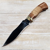 Нож Хищник ст.95х18 (орех/береста) (Русский Нож)