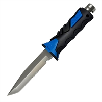 Нож дайверский (с креплением на ногу) (синий)