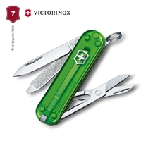 Нож Швейцарский Victorinox Classic Green Tea 0.6223.T41G 58мм.