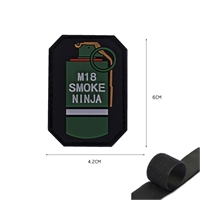 Шеврон нашивка Граната Smoge NINJA (патч) на липучке 5780